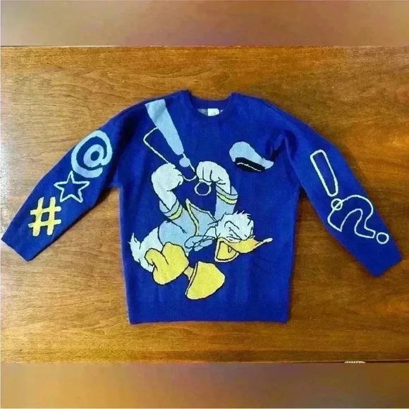 Disney Angry Donald Duck Blue Crewneck
Sweater Size Large EUC! - Picture 4 of 9